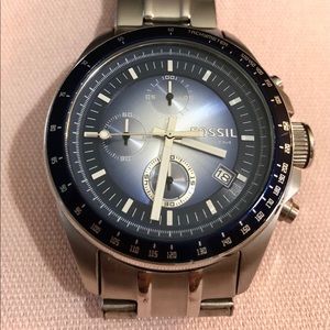 Mens Fossil Blue Watch 